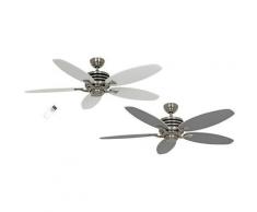 Ventilateur de Plafond Eco Gamma 137cm Chrome Blanc Gris clair - CASAFAN -