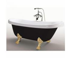 Bainoire ilòt, Baignoire ovale, Baignoire retro MARGHERITA NOIR 170 X 80cm