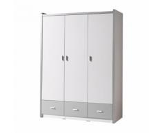 Armoire enfant moderne 140 cm Debby Gris