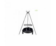 Grille acier noir sur trépied + Brasero de jardin HAITI