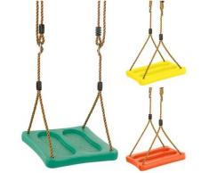 Siège de Balançoire Pieds Réglable pour Enfants, Portique Aire de Jeux Jardin | Jaune
