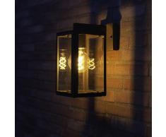 sutton - Applique murale Rustique - 1 lumière - L 170 mm - Anthracite
