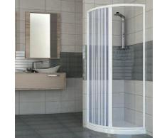 Cabine de douche Scorpione 80x80cm ouverture semi-circulaire sur le côté