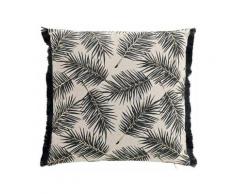 Paris Prix - Coussin Déco à Franges azeris 45x45cm Ivoire