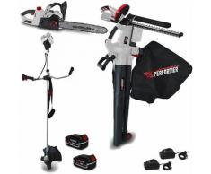 Pack Elagage Débroussailleuse Taille-haies Aspirateur souffleur Tronçonneuse 40V X-Performer + 2