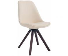 Chaise Calais pivotante pieds carrés beige Noyer (chêne)
