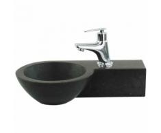 Toilette Meuble salle de bain BP08 39x23 cm pierre naturelle - lavabo salle de bain toilette pierre