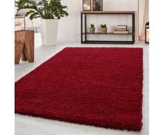 SHAGGY - Tapis Uni à poils longs - Rouge 120 x 170 cm