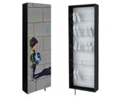 SWIVBOX - Armoire à chaussures porte pivotante 190x63.6x18 cm - 5 étagères en acier - Impression UV