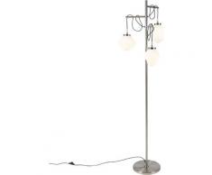 Lampadaire Art Déco en acier avec verre opale 3 lumières - Bolsena Moderne Luminaire interieur
