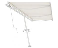 Auvent automatique sur pied 600x350 cm Crème