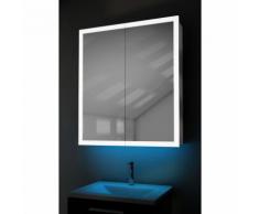 Armoire salle de bains B Ambient Bordures Lumineuses, Antibuée, Rasoir, Capteur - Couleur LED : Bleu