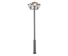 Lanterne d'extérieur Classique anthracite 230cm 3 lumières - Platar Qazqa Moderne Luminaire