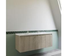 Caisson double vasque PROLINE 140 - Cambrian oak