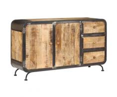 Helloshop26 - Buffet bahut armoire console meuble de rangement 140 cm bois de manguier massif - Bois