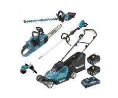 Pack Makita Jardin: tondeuse 36V 43cm DLM432 + débroussailleuse DUR368L + taille haie DUH602 +