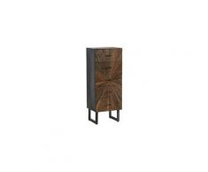 Chiffonnier 5 tiroirs 45x35x115 cm en bois recyclé - MORZINE