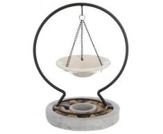 Comptoirdelabougie - Brûle-Parfum Suspendu Pierres 24cm Gris