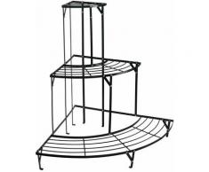 Spetebo - Escalier pour plantes avec 3 étagères - ca. 60x60x75 cm - Métal (rond)