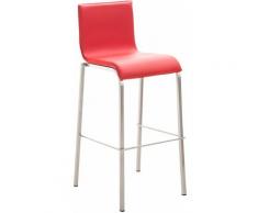 CLP - Tabouret Avola cuir plat E78 rouge