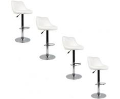 WIHHOBY Tabouret de Bar Lot de 4 avec Siège Bien Rembourré, en Cuir Artificiel Chaise de Bar