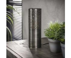 Lampe de table industrielle en métal noir Ø10 cm Célia