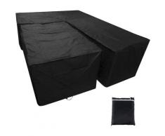 Housse Canapé d'angle Jardin imperméable, Bâche Mobilier de terrasse en Forme L, Couverture canapé