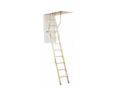 Escalier escamotable en bois Clickfix 76 Silver avec caisson 12 marches isolé 76 mm - Burger
