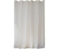 Voilage à oeillets grande largeur brodé CORNELLY voile polyester sablé - 240 x 240 cm uni BEIGE