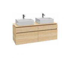 Villeroy & Boch Legato Meuble sous-lavabo B151, 1400x550x500mm, 2 lavabos, Coloris: Blanc Mat