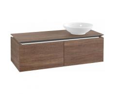 Villeroy & Boch Legato Meuble sous-lavabo B111, 1200x380x500mm, lavabo à droite, éclairage LED,