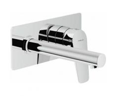 Mitigeur lavabo mural avec plaque Nobili Sky SY97198 | Chromé - 150mm