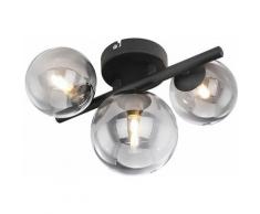 Etc-shop - Plafonnier avec spots en verre plafonniers boules de verre table à manger, LED noir 3