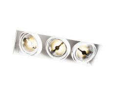 Spot encastrable blanc AR111 - Oneon 111-3 Trimless Qazqa Design, Industriel / Vintage, Rustique,