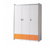 Armoire enfant moderne 140 cm Debby Orange