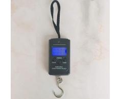 Pèse-personne portable avec écran LCD rétroéclairé 40 kg Balance électronique Pèse-bagages (noir)