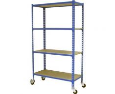 Étagère en métal KIT MADERCLICK MOBILE MINI 4/400 1500 AZUL/MADERA