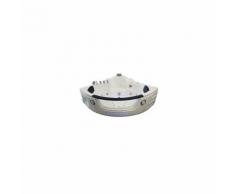 Baignoire balneo d'angle tactile blanche