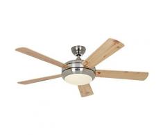 Ventilateur de plafond TITANIUM - Ø hélice 1320 mm - pin / hêtre / chrome brossé
