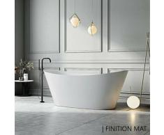 Baignoire îlot design ovale PALMA blanche Mat - Mat