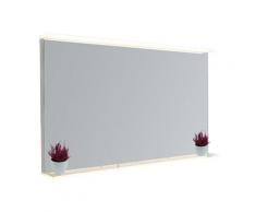Miroir de salle de bain Moderne 60x100 cm avec LED avec variateur tactile et étagère - Miral Qazqa