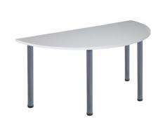 Certeo - Table de réunion avec pieds tubulaires | Demi-lune| LxPxH 1600 x 800 x 740 mm| Piétement