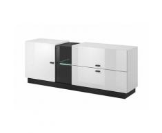 Price Factory - Buffet, bahut, enfilade CRISTAL deux portes, deux tiroirs. Look ultra design.