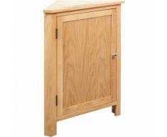 Hommoo Armoire d'angle 59 x 36 x 80 cm Bois de chêne massif
