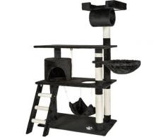 arbre à chat MARCEL 141 cm - griffoir, grattoir geant, cadre d´escalade pour chat - noir