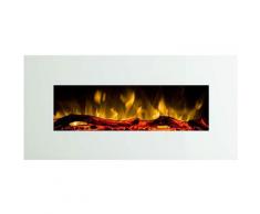 Cheminée murale Pluto White Led cm 49x110x14 GLOW-FIRE PLUTO-BIANCO