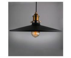 Lot de 2 36cm Rétro Lustre Suspension Industrielle E27 Douille Noir Plafonnier Lampe Suspendue