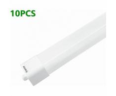10X ANTEN Réglette Tube LED 0.6m 18W 6000K 1800LM Blanc Froide Luminaire d'intérieur