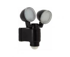 Projecteur LED double tête, 700 lumens (éclairage puissant), à détecteur de mouvement et panneau