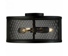 Plafonnier LED, optique cage, noir couleurs, hauteur 21 cm